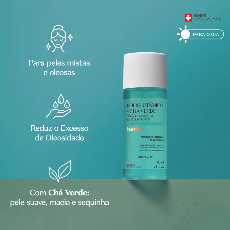 Botik Loción hidratante antioleosidad Poliglutámico + Té verde