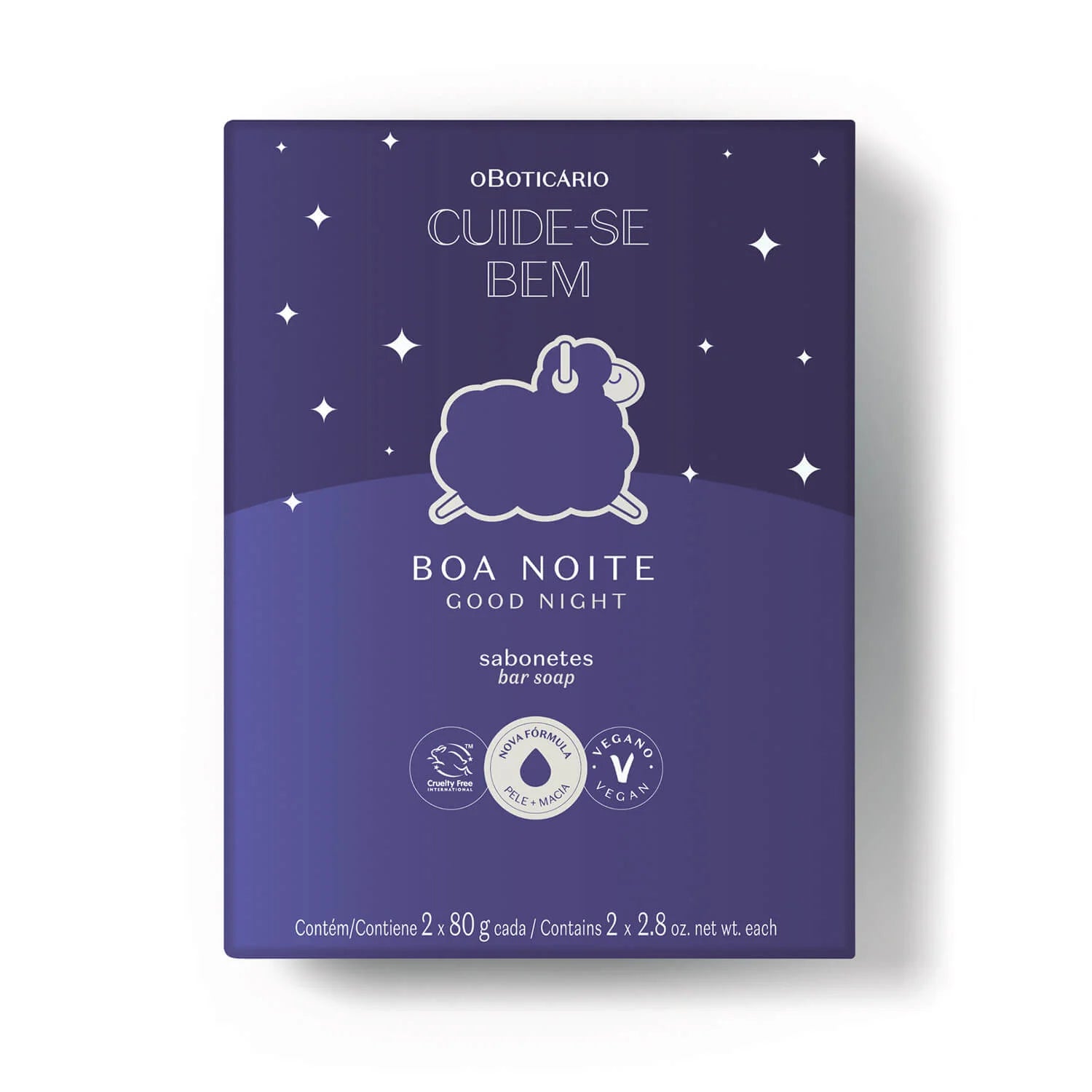 Jabón En Barra Dúo Boa Noite 2X80G Cuide-Se Bem